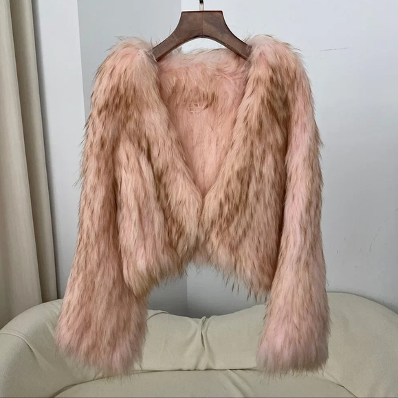 Jackets & Blazers - Natural Raccoon Fur Jacket New Thickened Warm V-neck Double-sided Woven …